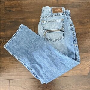 Ariat M4 Relaxed Boot Cut Jeans - Light Wash - 38x30